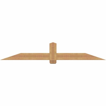 Ekena Millwork Eugene Smooth Timber Gable Bracket, Western Red Cedar, 84"W x 14"H x 1 1/2"D x 5 1/2"F, 4/12 Pitch GBW084X14X0206EUG00SWR